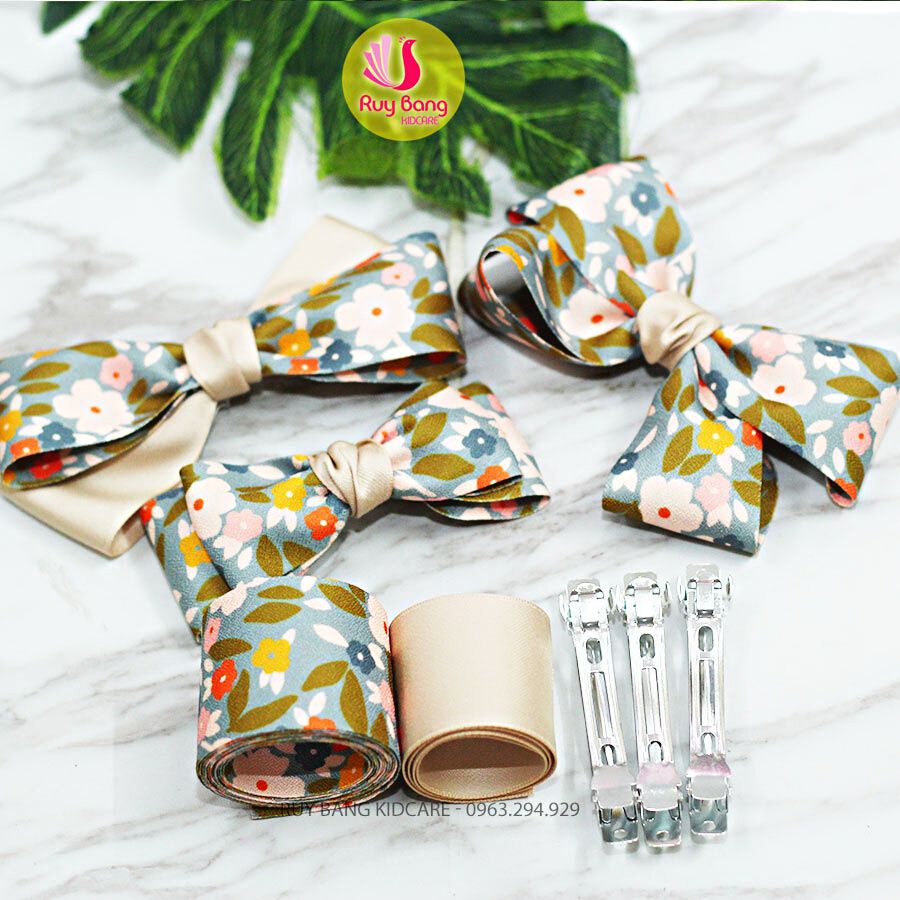 Combo nguyên liệu làm nơ kẹp tóc HQ