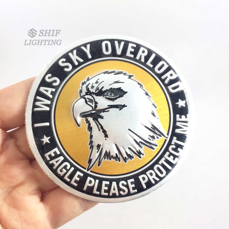 Hình dán nhôm logo họa tiết sư tử trang trí xe hơi