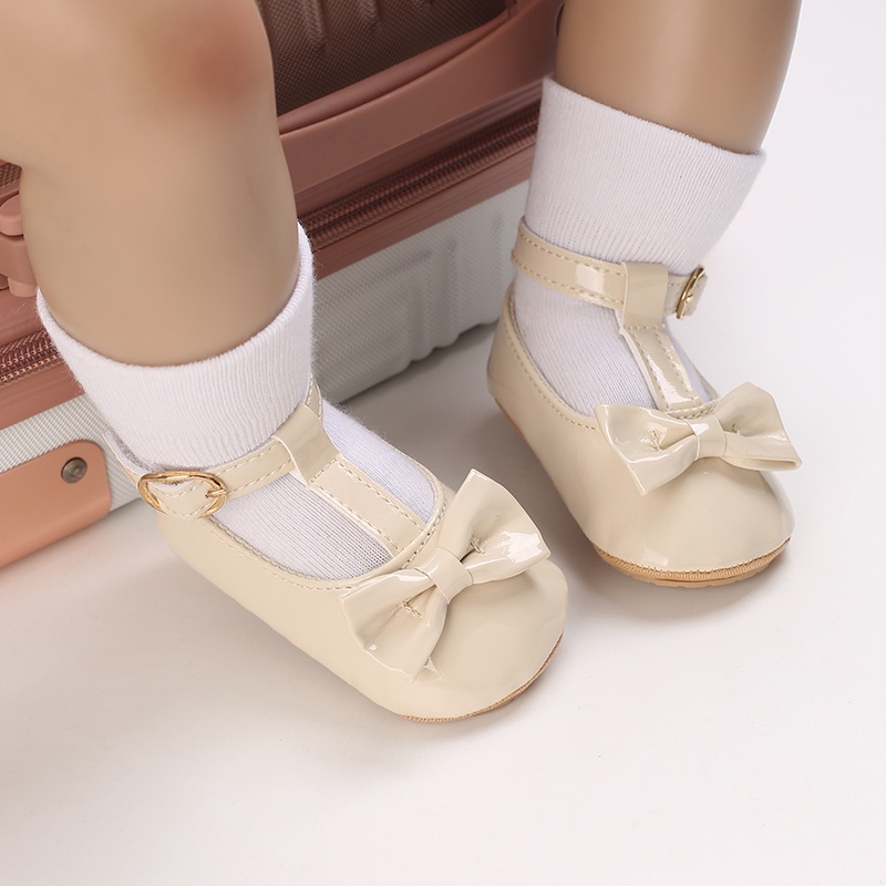 Đôi Giày Da PU Đế Cao Su Chống Trượt Cho Bé Tập Đi