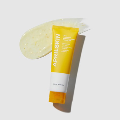 Gel tẩy da chết Aprilskin Real Calendula PHA Hyaluronic Peeling Gel 120ml _ Aprilskin Chính Hãng