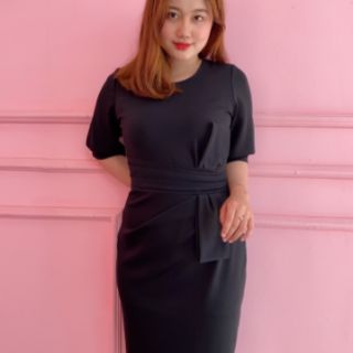 🔥🔥[Ảnh thật + video] X07 Đầm body Bigsize dáng ôm nơ eo
