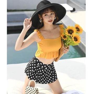 Áo tắm nữ bảo thủ áo bơi kiểu dáng mới 2019 Áo Tắm Kiểu dáng đẹp áo tắm suối nước nóng ngọt ngào