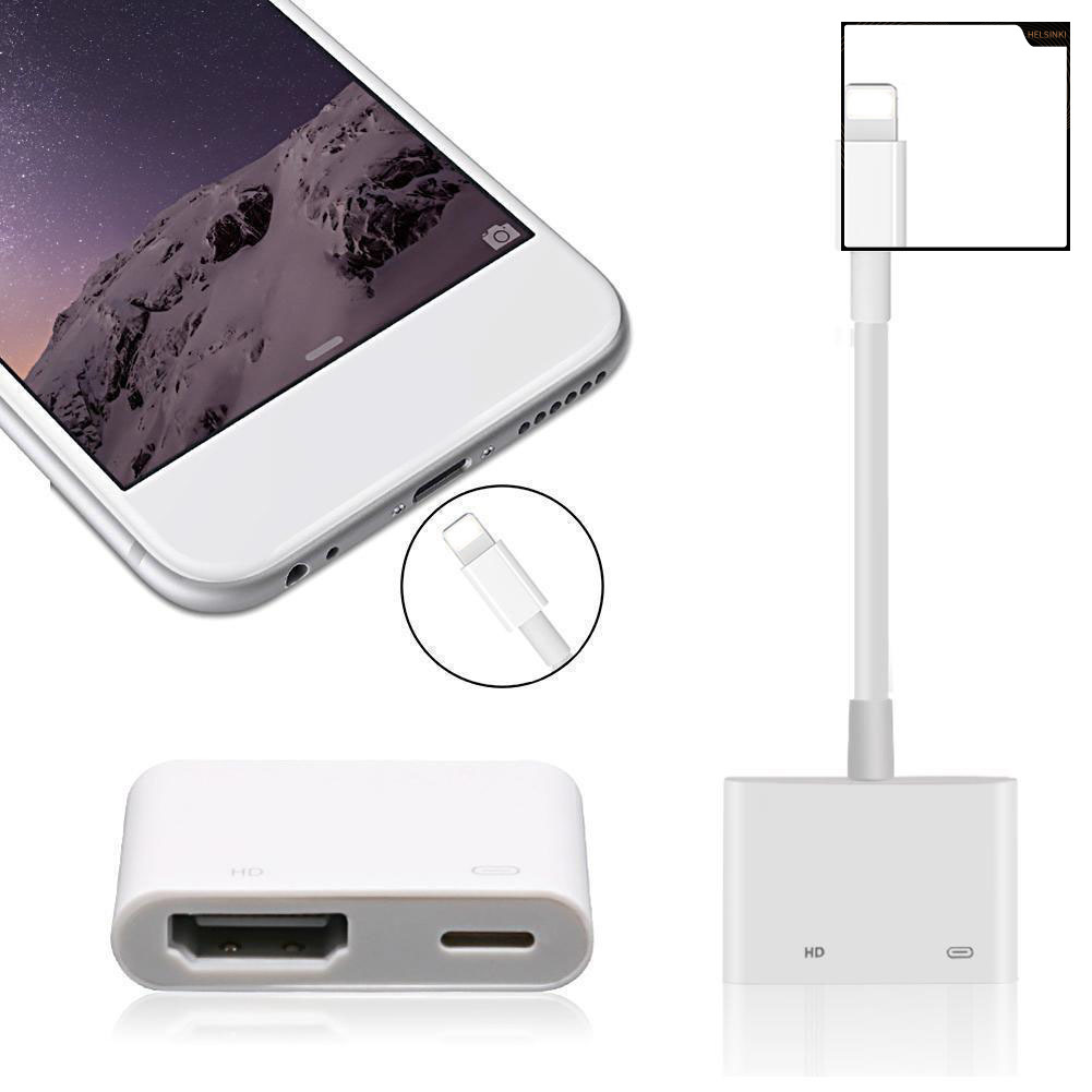 helsinki HD 1080P Digital AV Screen Mirroring Display for iPhone to HDMI-compatible Adapter Cable
