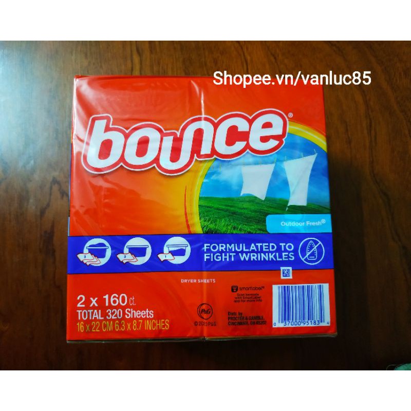 Giấy Thơm Bounce Outdoor Fresh (40 tờ)