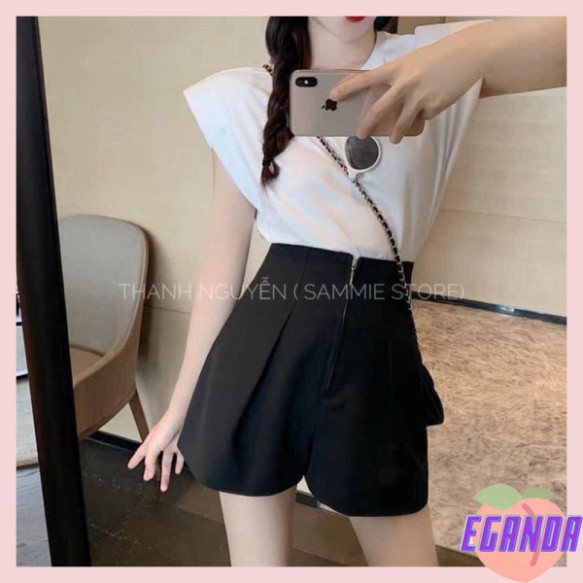 [EGANDA] Quần short nữ khoá trước tôn dáng, quần đùi nữ vải mịn.