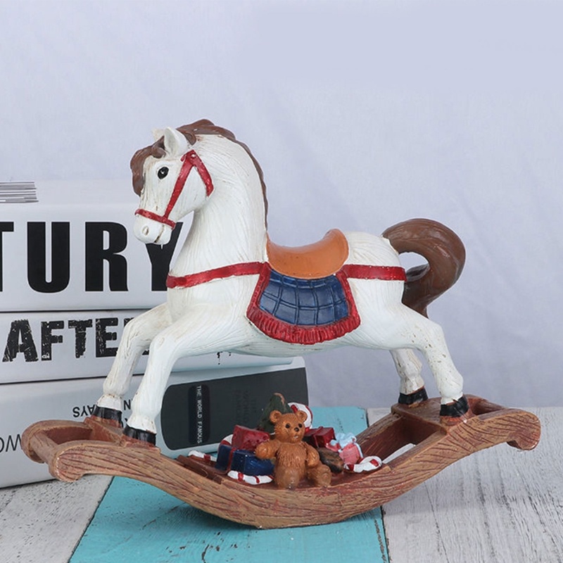 Mô Hình Ngựa Gỗ Trang Trí Giáng Sinh