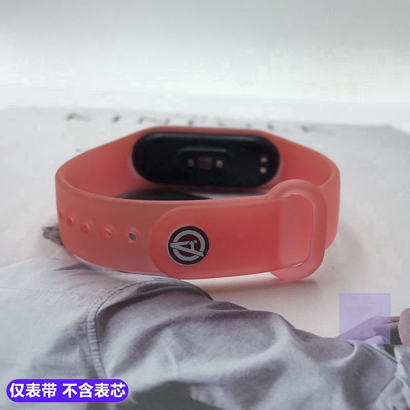 Dây Đeo Silicon Thiết Kế Hình Siêu Anh Hùng Avengers Cho for Xiaomi Mi Band 4 3