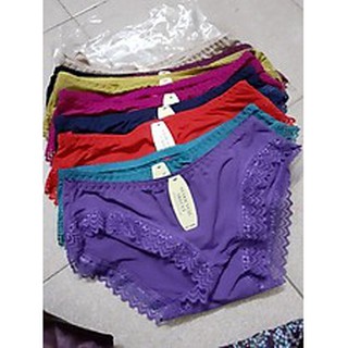 Sét 10 quần lót nữ ren thông hơi bền đẹp thoáng mát chất xịn