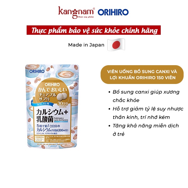 Viên Bổ Sung Canxi Và Lợi Khuẩn Orihiro 150 Viên