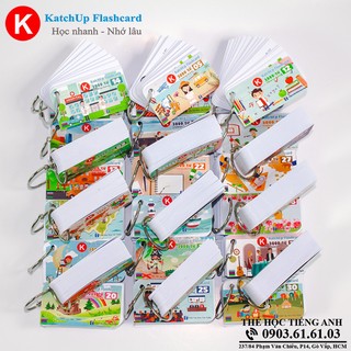 COMBO trọn bộ KatchUp Flashcard 3000 từ tiếng Anh - High Quality - Trắng (C04T)
