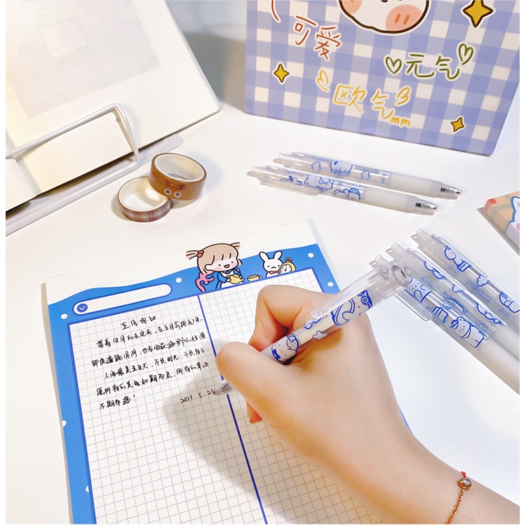 Bút Bi Mực Đen Ngòi 0.5mm Dễ Thương