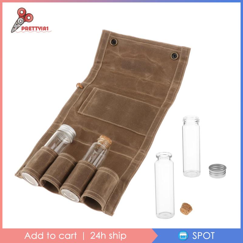 [Prettyia1] Lọ Thiếc Đựng Gia Vị / Muối / BBQ Cắm Trại Dã Ngoại Có Giá Đỡ