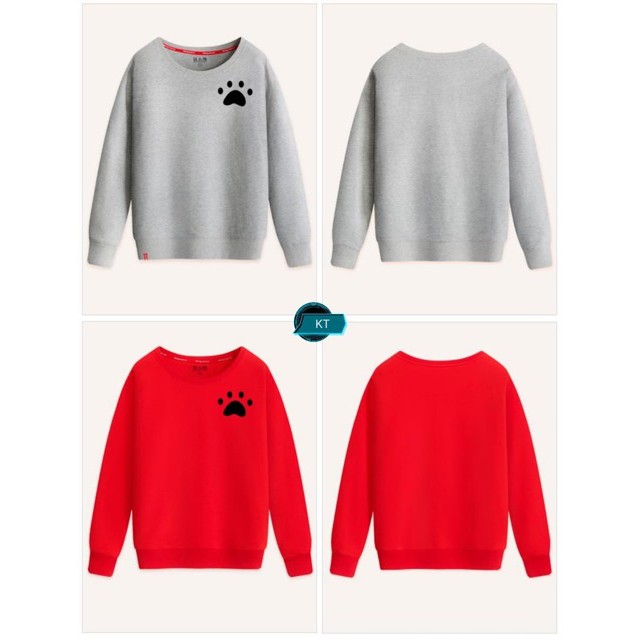 bst Áo lô gô vết chân cún bo tay K&amp;T 5508 03