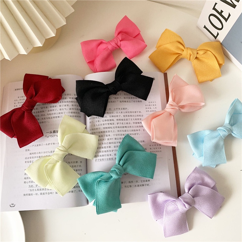 Kẹp Tóc Hình Nơ Nhiều Màu Sắc Dễ Thương Xinh Xắn Cho Bé Gái