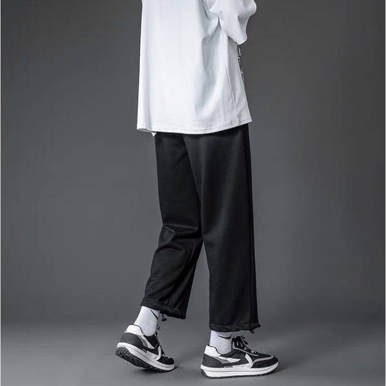 Quần Jogger nam nữ-Quần ống rộng Unisex Thể Thao trơn chất liệu nỉ da cá Form rộng