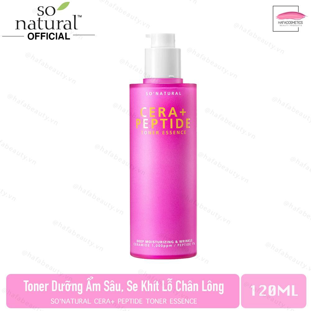 [28/10/2022] Nước Hoa Hồng Dưỡng Ẩm, Se Khít Lỗ Chân Lông So Natural Cera+ Peptide Toner Essence 120ml