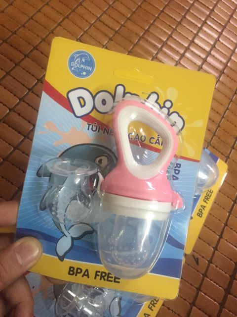 Túi tập nhai cho bé Dolphin ( cho hoa quả, thức ăn vào)