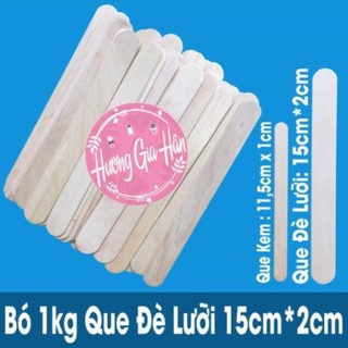 Que Đè Lưỡi Gỗ bó 1kg (1 cân~300 que) làm đồ handmade, đồ giáo dục Montessori (15cmx2cm) [Thanh Mai Shop]