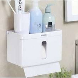 Hộp đựng giấy vệ sinh, kệ để đồ đa năng ecoco trong nhà tắm