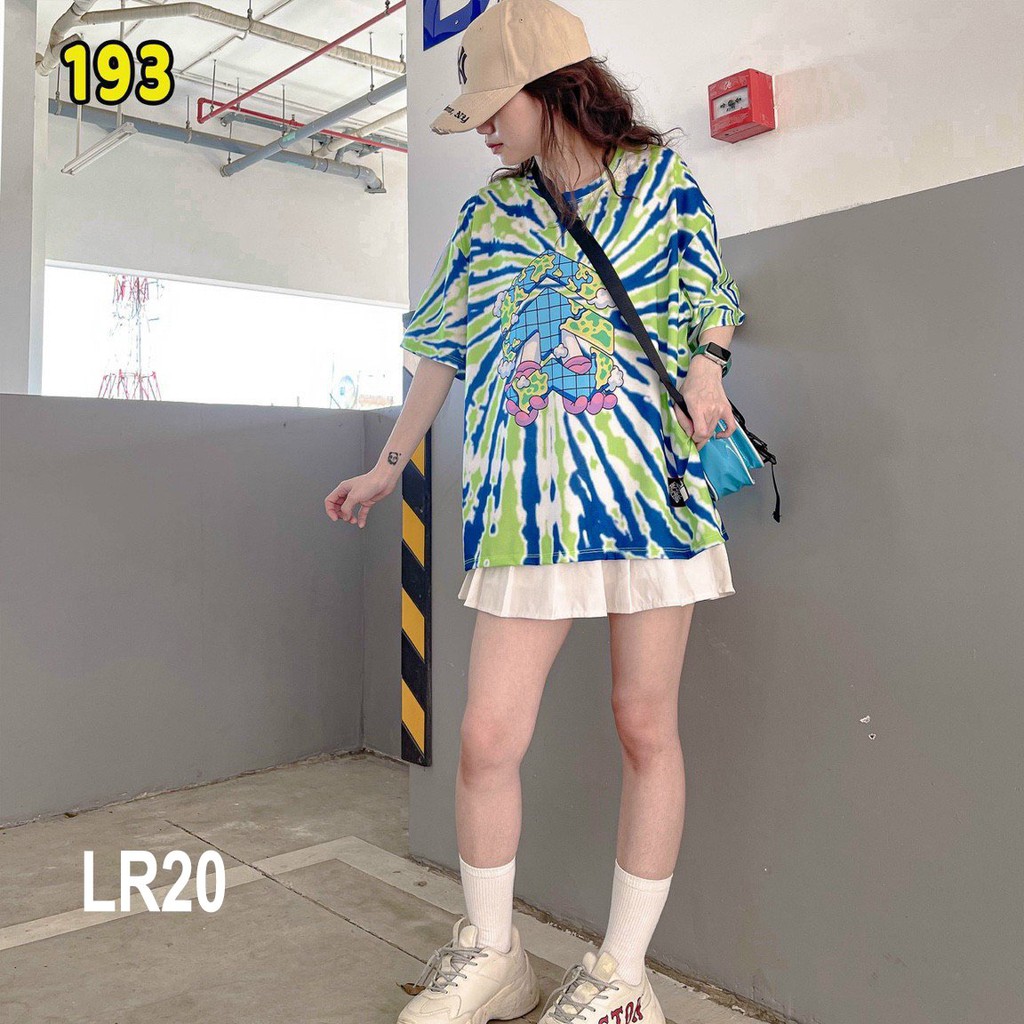 Áo thun loang màu 𝑭𝒓𝒆𝒆𝒔𝒉𝒊𝒑 Áo phông unisex LR20 vải cotton xượt poli co giãn thấm hút tốt, không xù lông
