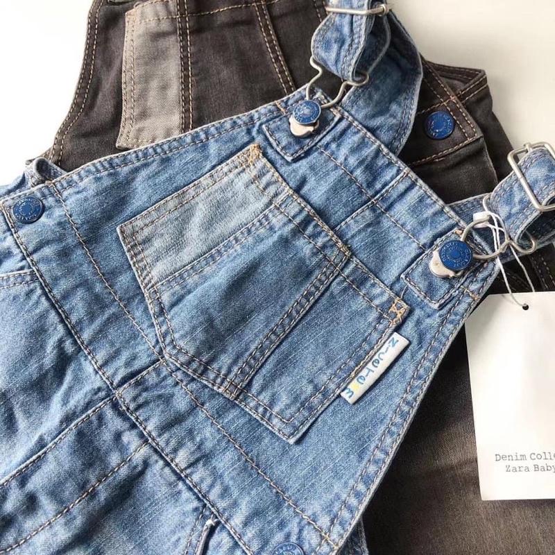 Yếm jean mềm ZR 9/12m-3/4y