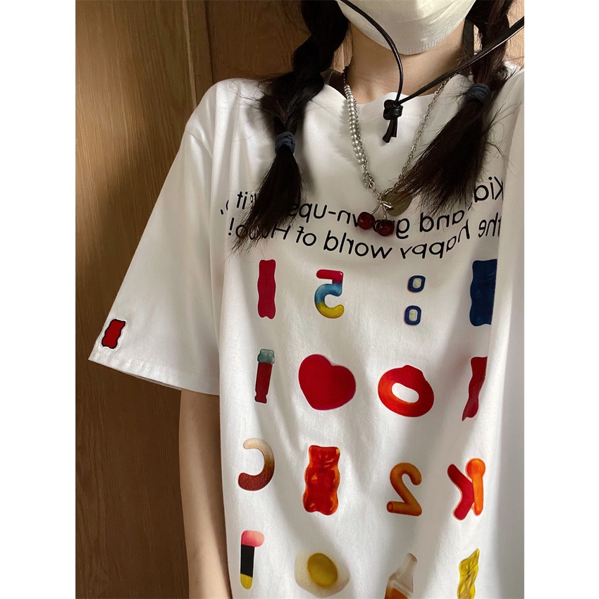 NRVP Áo Thun Cổ Tròn Oversize Thời Trang Hàn Quốc 2022 Cho Nữ