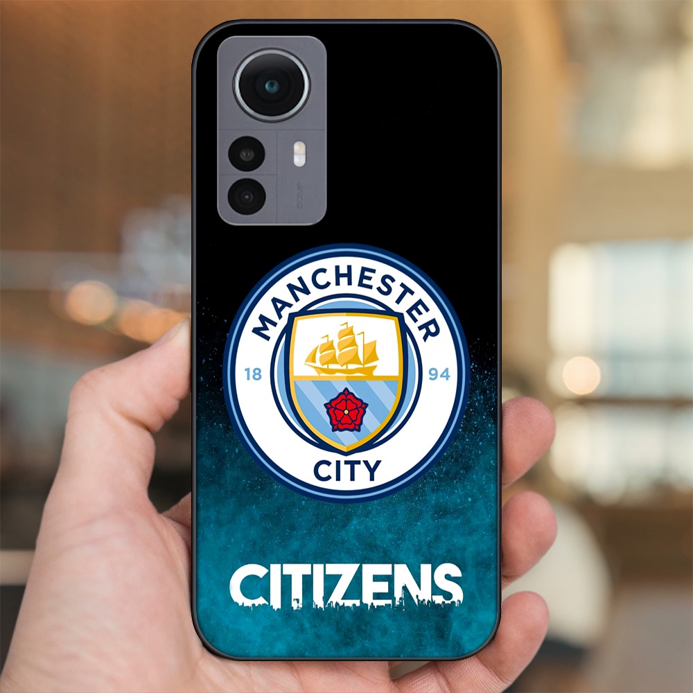 Ốp lưng Xiaomi 12 viền đen in hình Manchester City MC