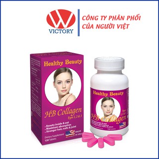 Viên uống đẹp da, chống lão hóa HB Collagen Type 1,2&3 Hộp 120 Viên