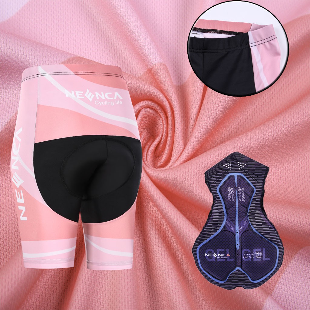 Quần áo thể thao đi xe đạp tay ngắn màu hồng khô nhanh thông thoáng mới 2021 cho nữ NEENCA (có bán lẻ)