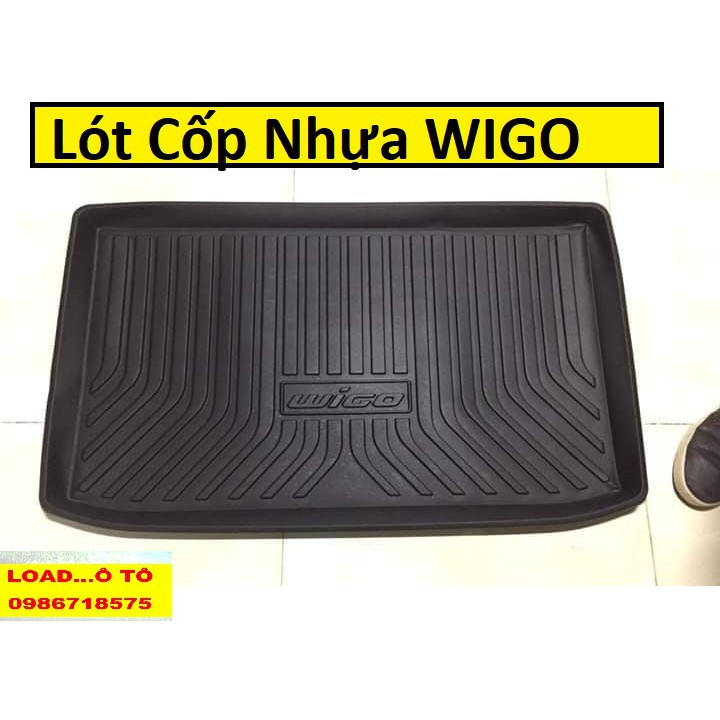 Lót Cốp Nhựa Xe Toyota Wigo, Tấm Lót Khoang Hành Lý Wigo