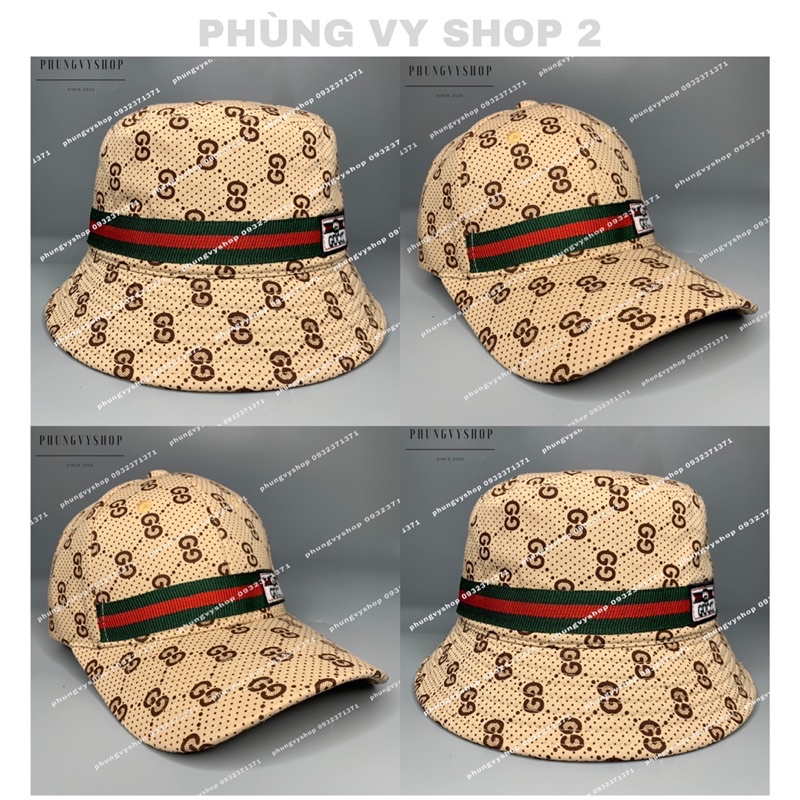 Nón tai bèo &amp; mũ lưỡi trai Nâu Vàng Dây Đỏ Xanh
