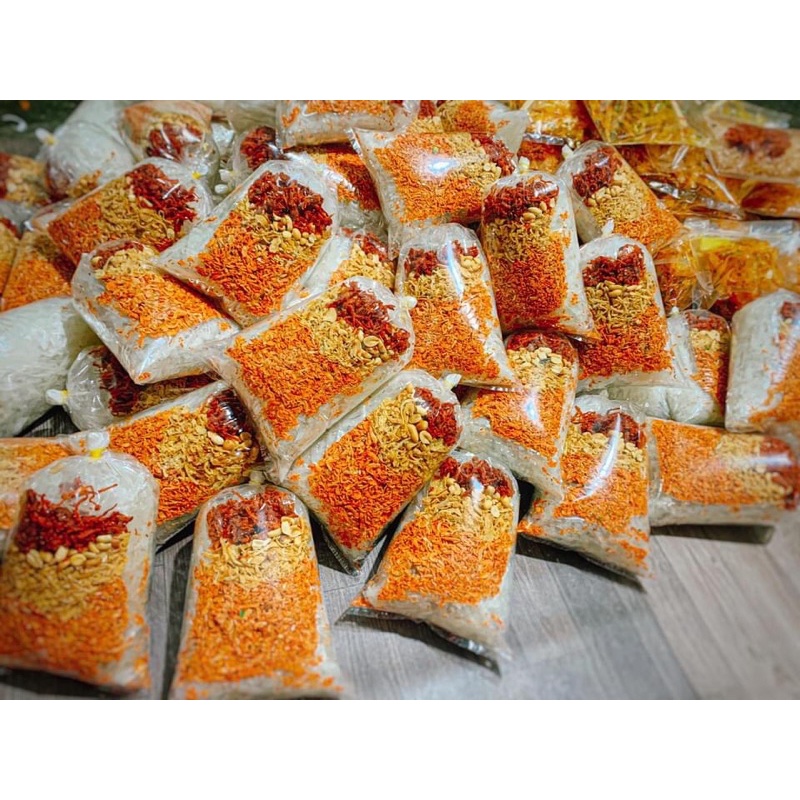 Bánh Tráng Thập Cẩm Nước Sốt Bò Cay  Bánh Tráng Trộn Full Topping - Ăn Vặt Ngon