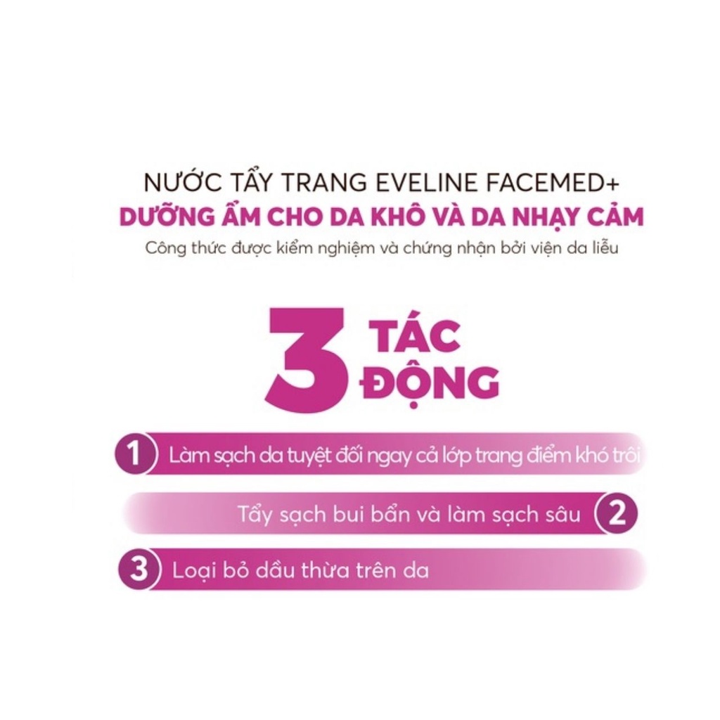 Nước Tẩy Trang Eveline Facemed 400ML Dành Cho Da Khô Và Nhạy Cảm