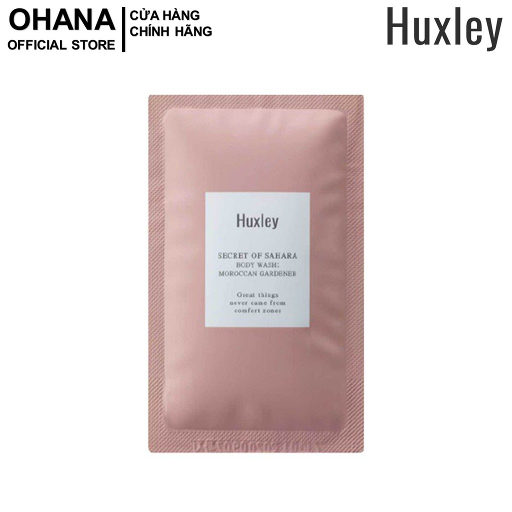 Sữa tắm dưỡng ẩm, ngăn lão hóa da Huxley Secret Of Sahara Body Wash Moroccan Gardener 5ml - Sample Size