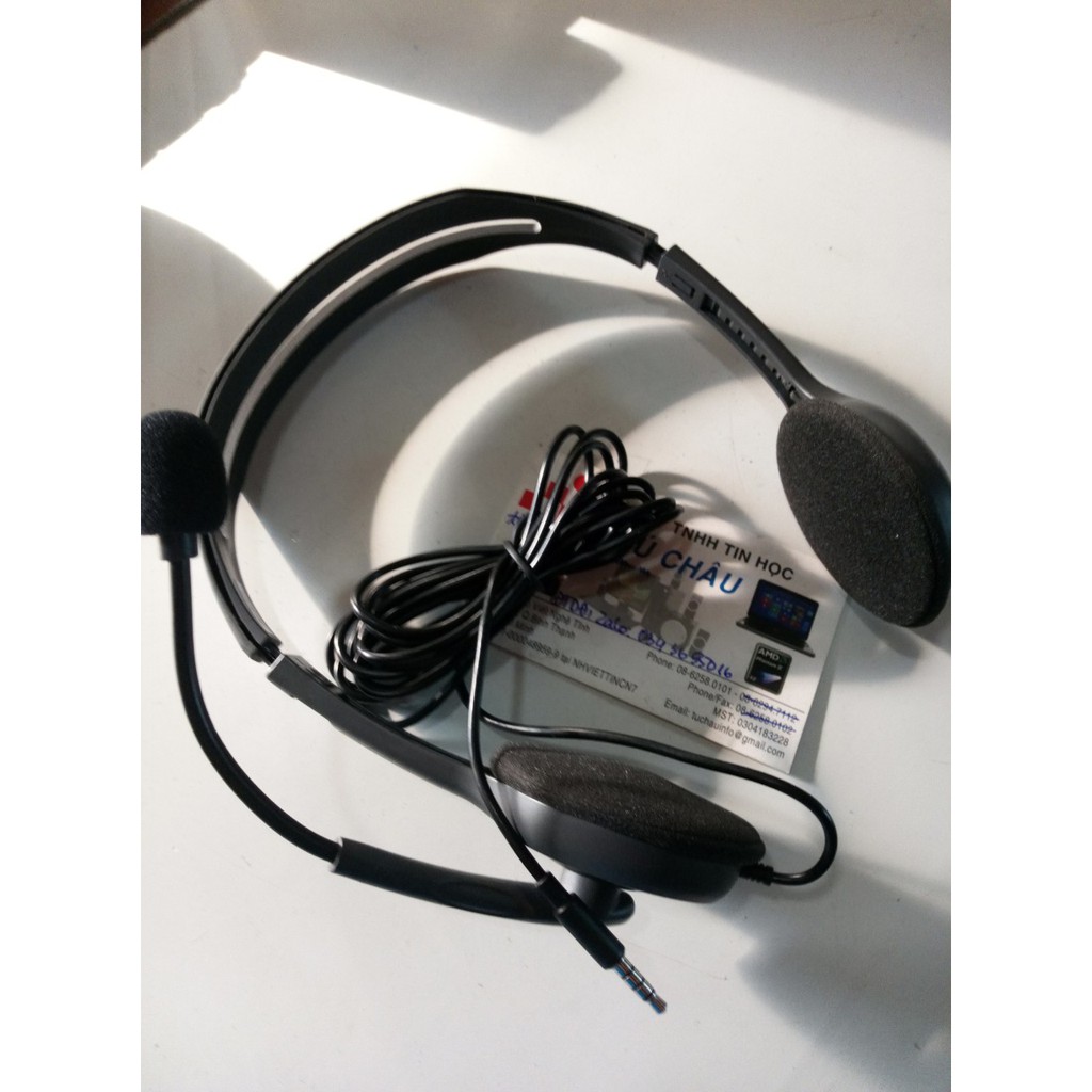 Tai nghe Logitech H111 - Jack cắm 3.5mm (4 điểm cực) - Cáp dài 2.3M | BigBuy360 - bigbuy360.vn