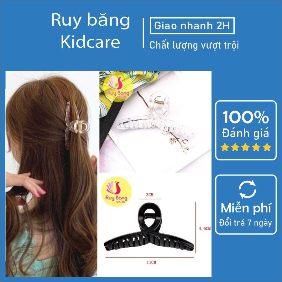 Kẹp tóc cặp tóc càng cua HQ đẹp HOT TREND xinh đẹp dễ thương cho nữ trẻ trung, năng động bằng nhựa Acrylic