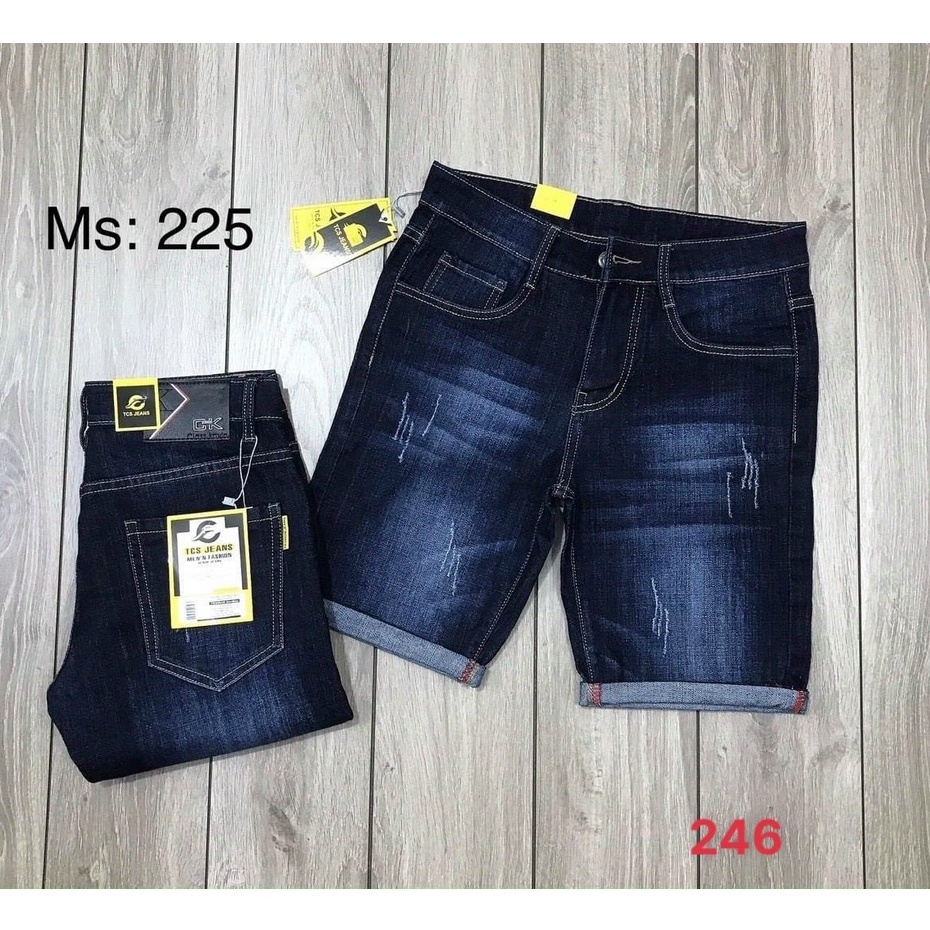 Quần short jean chất bò co giãn- quần lửng nam nhiều mẫu thời trang TINA ms245