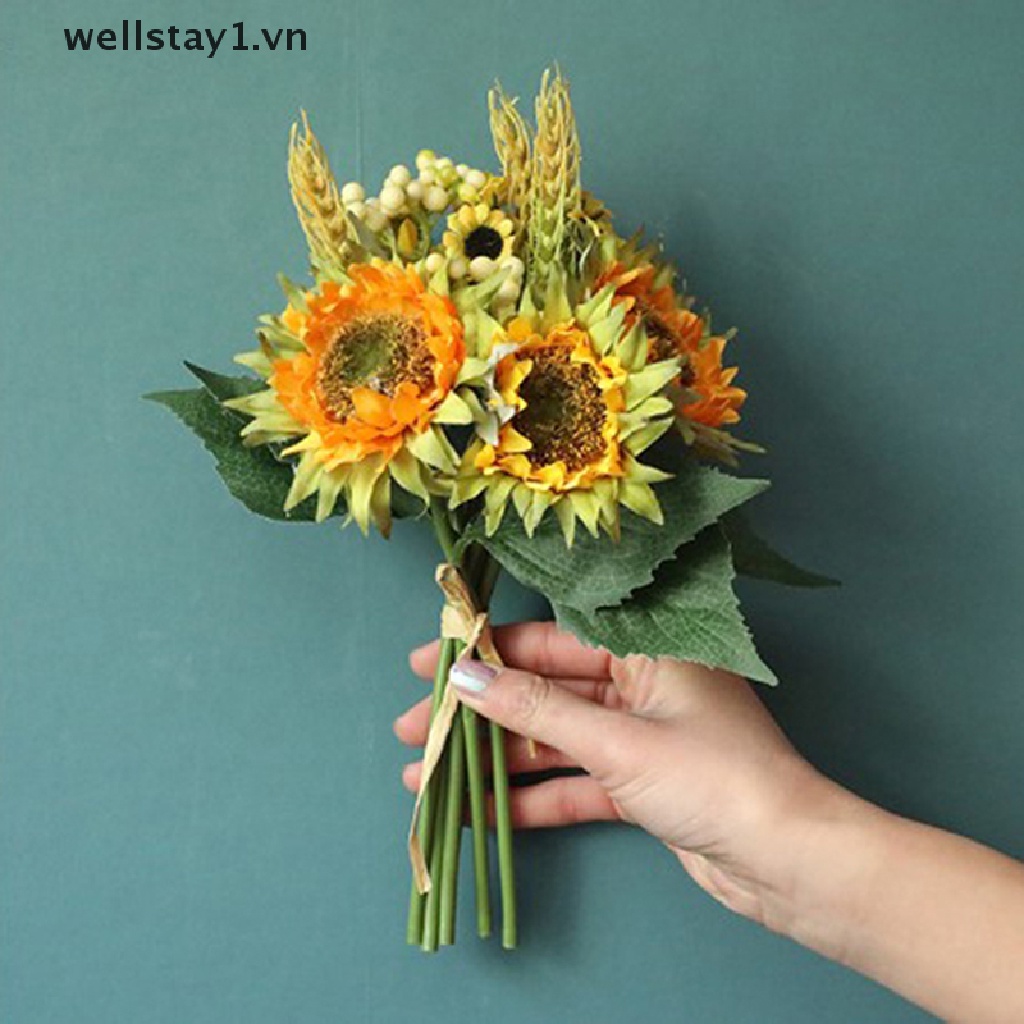 1 Bó Hoa Hướng Dương Giả Để Bàn Trang Trí