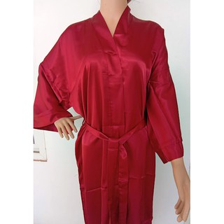 Áo choàng ngủ lụa satin kiểu dáng kimono sang trọng,hiện đại