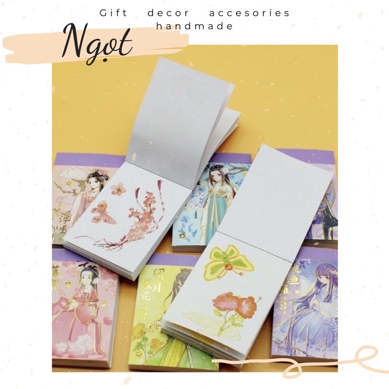 Tập 25 Tờ Sticker Cô Gái Cổ Trang