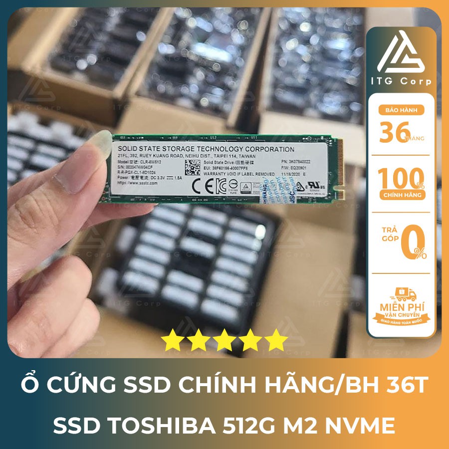 Ổ cứng SSD Toshiba 512GB M.2 NVME 2280 - NEW CHÍNH HÃNG