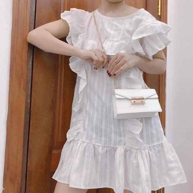 Túi trắng kèm móc ví