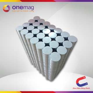 Nam Châm Đất Hiếm Loại Tròn 10x1.5mm Mạ Kẽm Lực Từ N35 Cực Mạnh