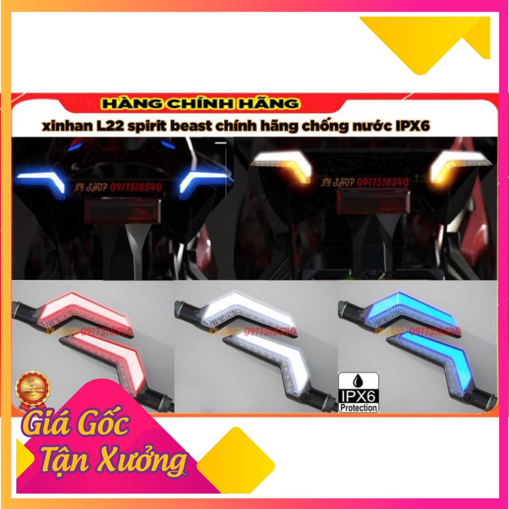 XINHAN L22  SPIRIT BEAST CHÍNH HÃNG HIỆU ỨNG AUDI CHỐNG NƯỚC IPX6 ( GIÁ 1 CẶP) CÓ BÁN KÈM CHỚP LED ĐIỆN TỬ  (Ảnh Sp