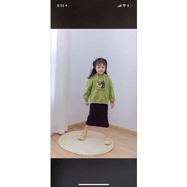 Chân váy bút chì len cực xinh dễ vận động cho bé gái