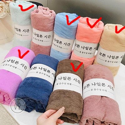 Khăn tắm lông cừu xuất Hàn cỡ lớn size 70x140cm mềm mịn, khăn tắm mềm mịn cho bé, chất liệu Microfiber nano