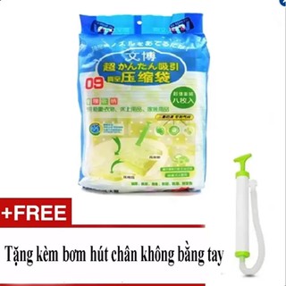 Bộ 8 Túi Hút Chân Không Nhật Bản + Tặng Bơm Hút Chân Không Bằng Tay