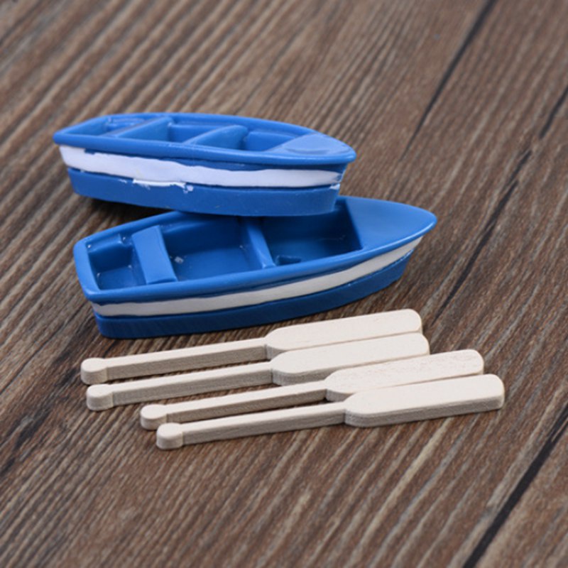 Set 6 Mô Hình Thuyền Gỗ Trang Trí Sân Vườn