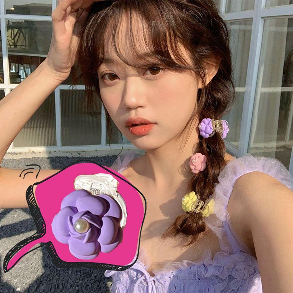 Kẹp Tóc Hoa Trà Màu Kẹo Ngọt Thời Trang Hàn Quốc WMES15H