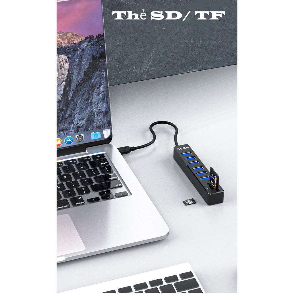 Hub usb 3.0 ra 6 cổng usb, TF, SD - Jinghua Z304